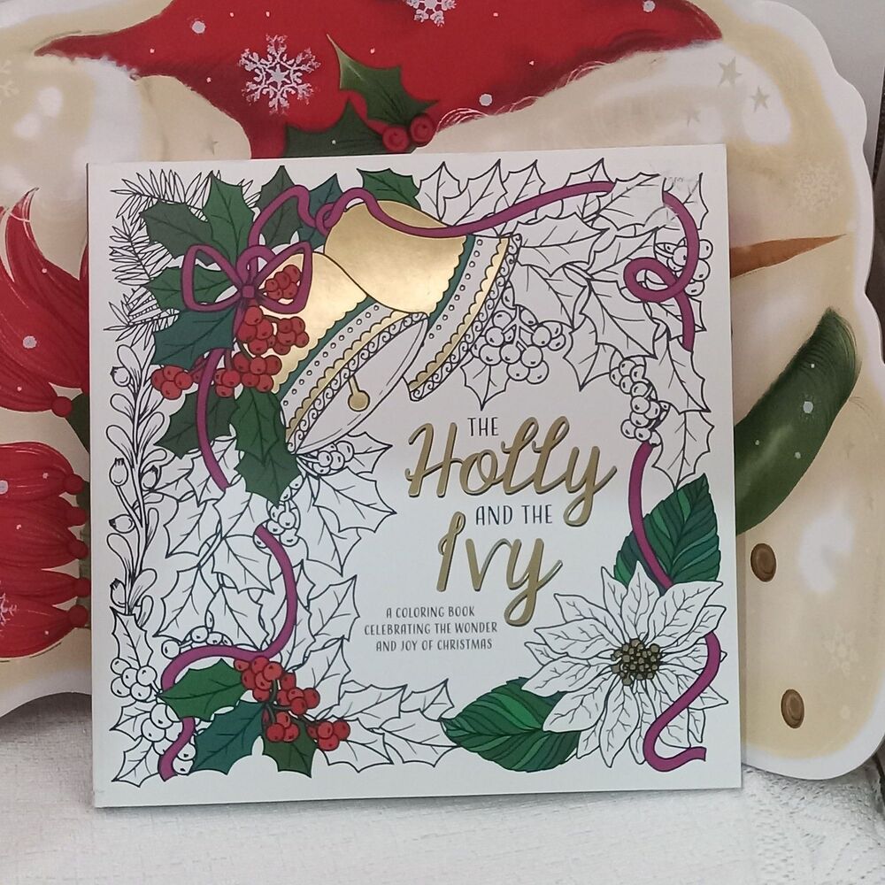 The Holly & Ivy Spiritual Christmas Coloring Book w/Holiday Bible Quotes Advent